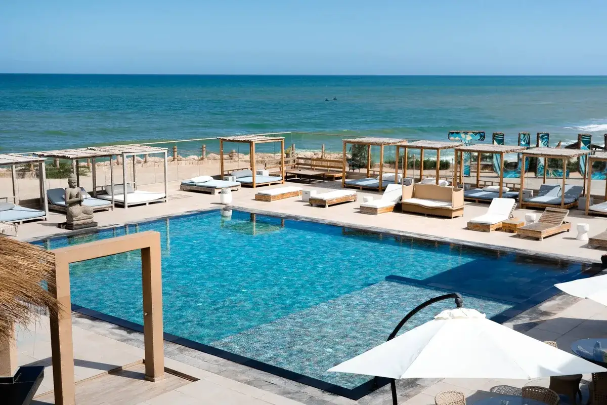 Piscine de Tulum Beach Resort face à l’océan